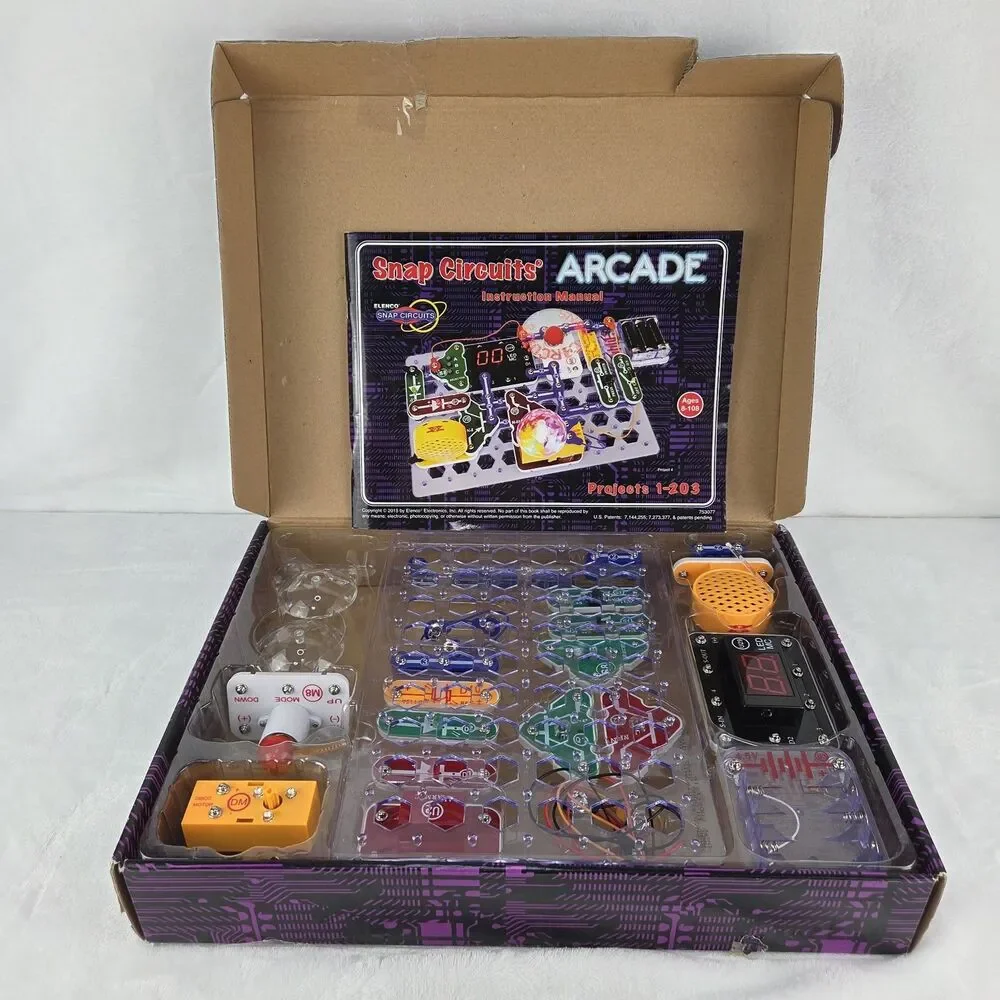 Elenco Snap Circuits Arcade Electronics Kit Complete Tested Working SCA-200